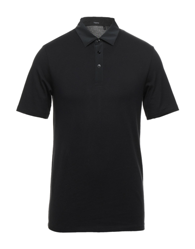 Shop Theory Polo Shirts In Black