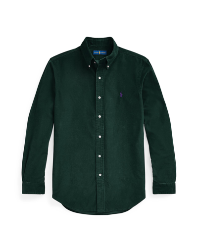 Shop Polo Ralph Lauren Shirts In Dark Green
