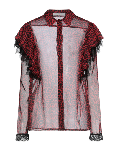 Shop Philosophy Di Lorenzo Serafini Woman Shirt Red Size 6 Polyester, Polyamide