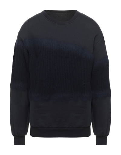 Shop Lucques Man Sweatshirt Midnight Blue Size M Cotton, Merino Wool