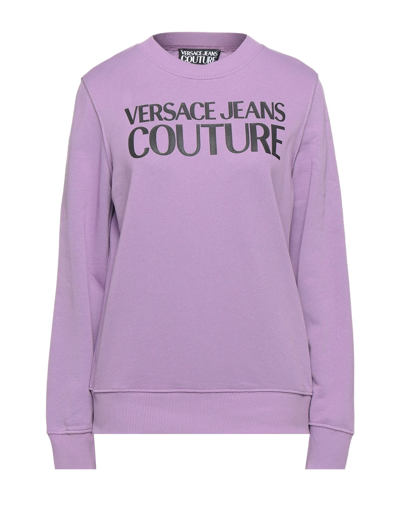 Shop Versace Jeans Couture Sweatshirts In Mauve