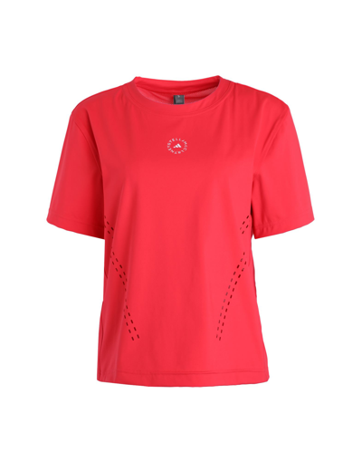 Shop Adidas By Stella Mccartney Asmc Tpr L Tee Woman T-shirt Coral Size L Recycled Polyester, Elastane In Red