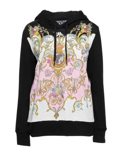 Shop Versace Jeans Couture Woman Sweatshirt Black Size 8 Cotton, Elastane