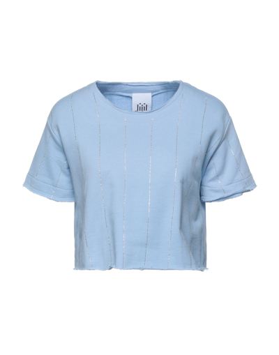 Shop Jijil Woman Sweatshirt Sky Blue Size 12 Cotton