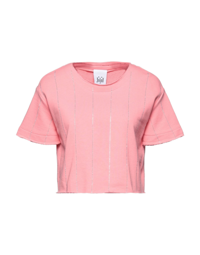 Shop Jijil Woman Sweatshirt Salmon Pink Size 12 Cotton