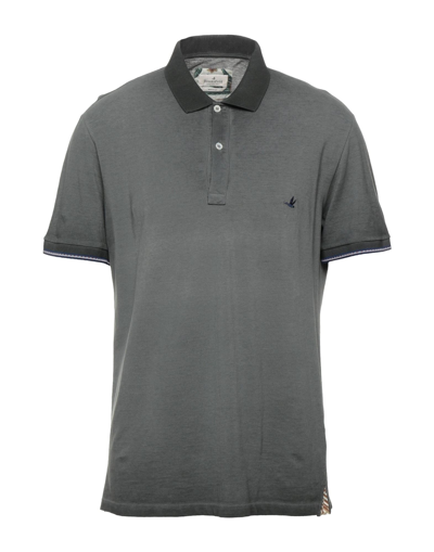 Shop Brooksfield Man Polo Shirt Grey Size 36 Cotton