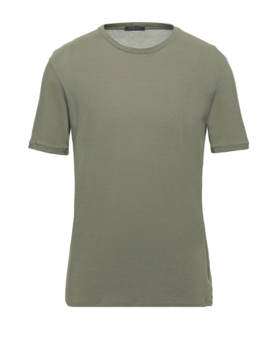 Shop Zanone Man T-shirt Military Green Size 46 Cotton