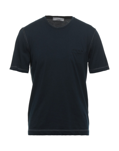 Shop Vneck Man T-shirt Midnight Blue Size S Cotton