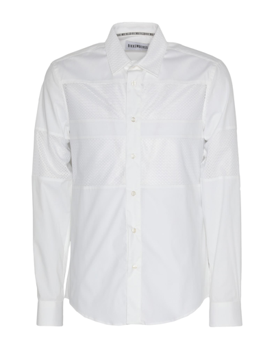 Shop Bikkembergs Man Shirt White Size 15 ¾ Cotton, Elastane, Polyester