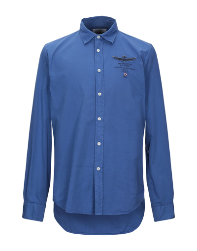 Shop Aeronautica Militare Shirts In Blue