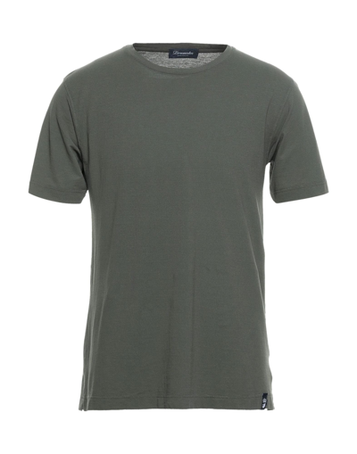 Shop Drumohr T-shirts In Military Green