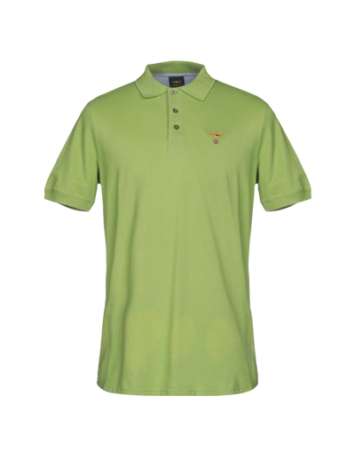 Shop Aeronautica Militare Polo Shirts In Light Green