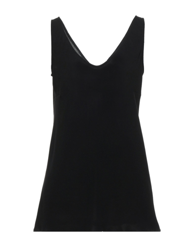 Shop Fabiana Ferri Woman Top Black Size 8 Polyester, Elastane