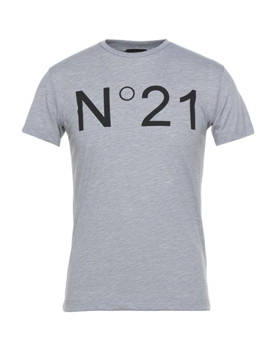 Shop Ndegree21 Man T-shirt Light Grey Size Xxs Cotton