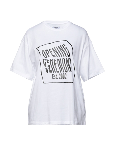 Shop Opening Ceremony Woman T-shirt White Size S Cotton