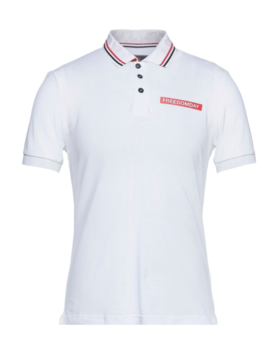 Shop Freedomday Man Polo Shirt White Size S Cotton