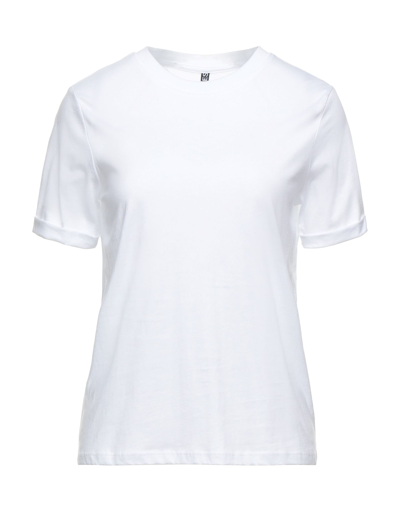 Shop Pieces Woman T-shirt White Size M Cotton