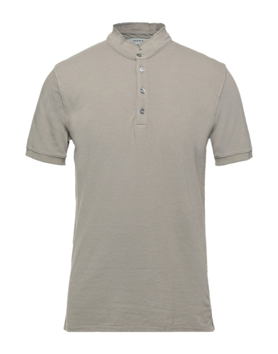 Shop Alpha Studio Man T-shirt Grey Size 36 Cotton, Elastane