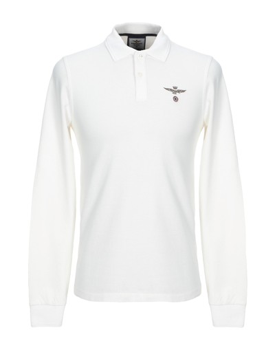Shop Aeronautica Militare Polo Shirts In White