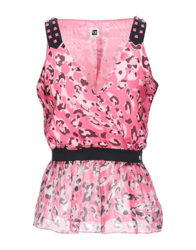 Shop Byblos Woman Top Fuchsia Size 6 Viscose, Silk In Pink