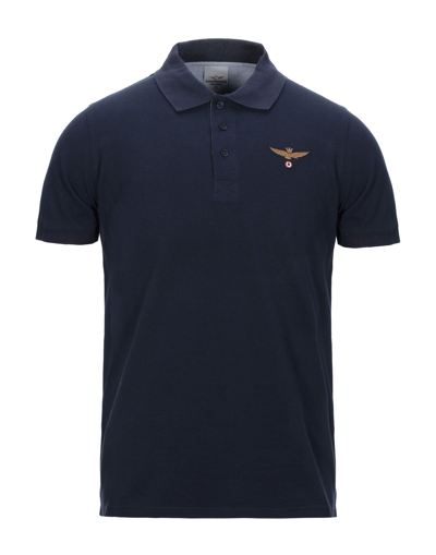 Shop Aeronautica Militare Polo Shirts In Dark Blue