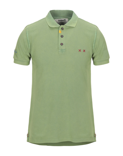 Shop Project E Man Polo Shirt Green Size M Cotton