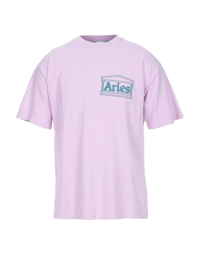 Shop Aries T-shirts In Light Purple