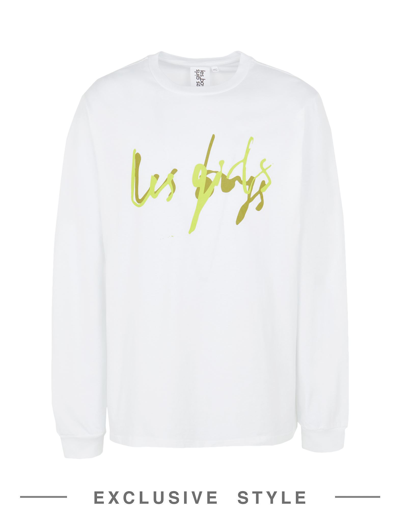 Shop Les Girls Les Boys X Yoox Scratchy Print L/s T-shirt Man T-shirt White Size Xxl Cotton