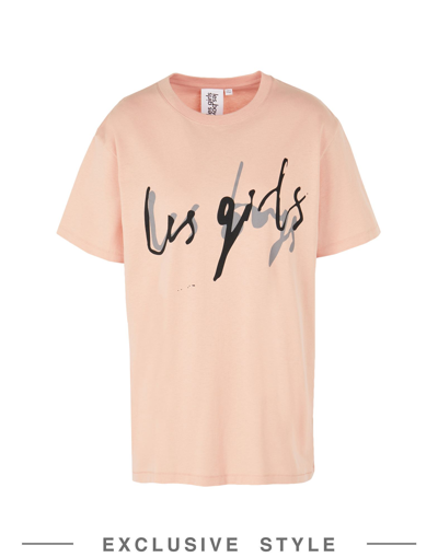 Shop Les Girls Les Boys X Yoox Scratchy Print T-shirt Woman T-shirt Pink Size L Cotton