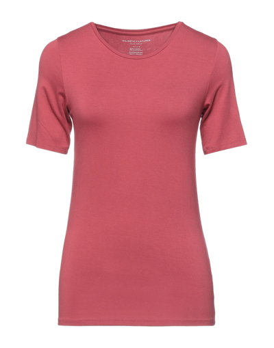 Shop Majestic Filatures Woman T-shirt Garnet Size 4 Viscose, Elastane In Red