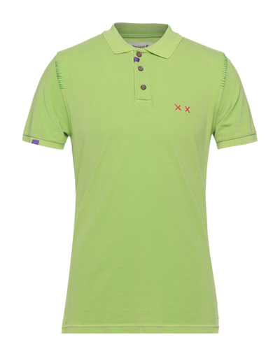 Shop Project E Man Polo Shirt Light Green Size S Cotton