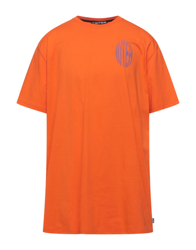 Shop Iuter Man T-shirt Orange Size S Cotton