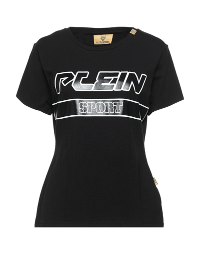 Shop Plein Sport Woman T-shirt Black Size Xs Cotton, Elastane