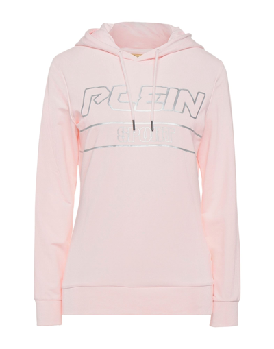 Shop Plein Sport Woman Sweatshirt Pink Size Xs Cotton, Elastane