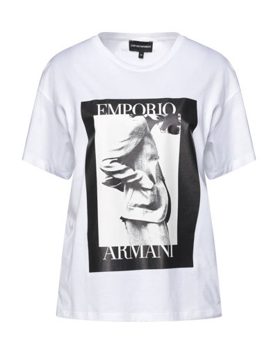 Shop Emporio Armani Woman T-shirt White Size 10 Cotton