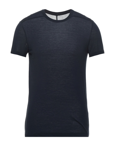 Shop Rick Owens T-shirts In Dark Blue