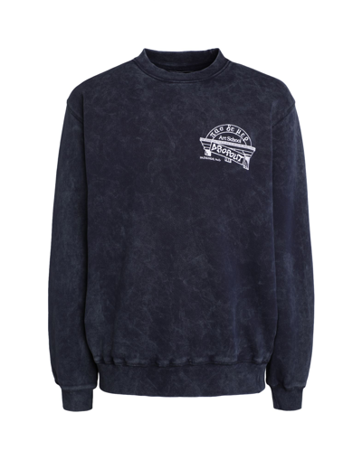 Shop Pas De Mer Dropout Sweatshirt Man Sweatshirt Midnight Blue Size L Cotton