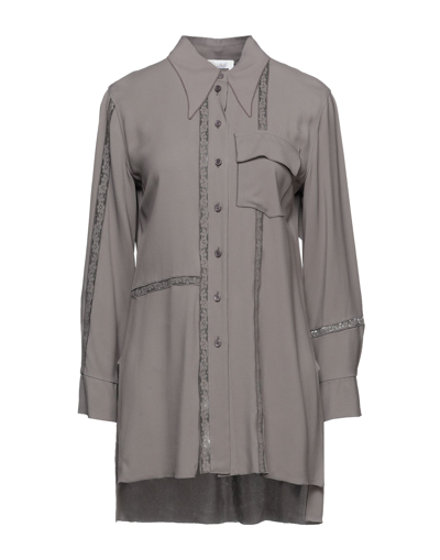 Shop Chloé Woman Shirt Grey Size 8 Viscose, Cotton, Polyamide