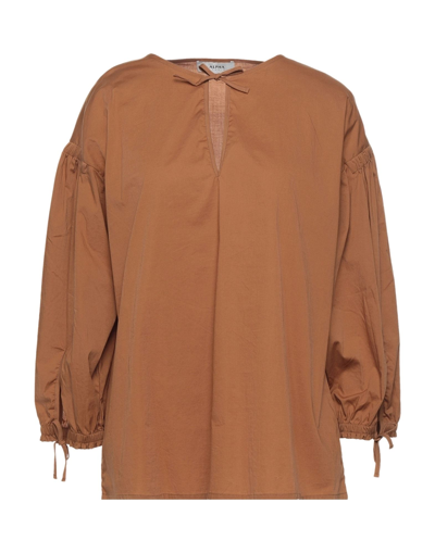 Shop Alpha Studio Woman Top Camel Size 10 Cotton, Elastane In Beige