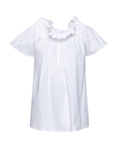 Shop Alessia Santi Woman Top White Size 6 Cotton, Polyamide, Elastane