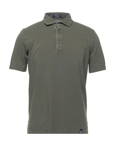 Shop Drumohr Polo Shirts In Military Green