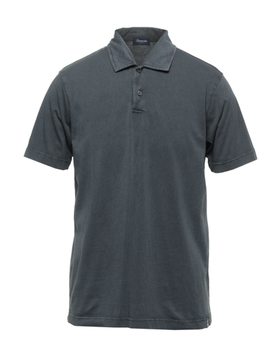 Shop Drumohr Man Polo Shirt Lead Size S Cotton In Grey