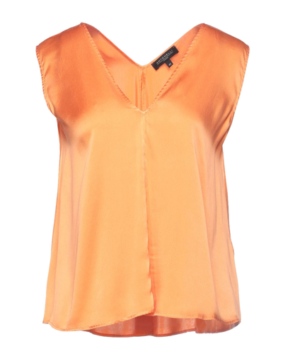 Shop Antonelli Woman Top Orange Size 6 Silk, Lycra