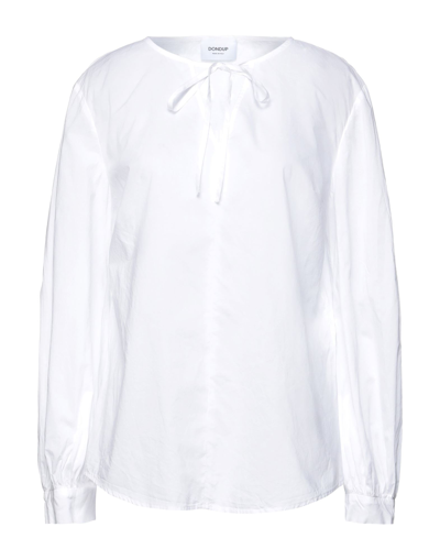 Shop Dondup Woman Top White Size 10 Cotton