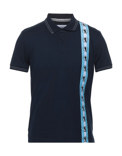 Shop Bikkembergs Man Polo Shirt Midnight Blue Size M Cotton, Elastane