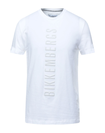 Shop Bikkembergs Man T-shirt White Size S Cotton, Elastane