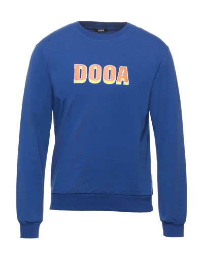 Shop Dooa Man Sweatshirt Blue Size Xxl Cotton, Elastane