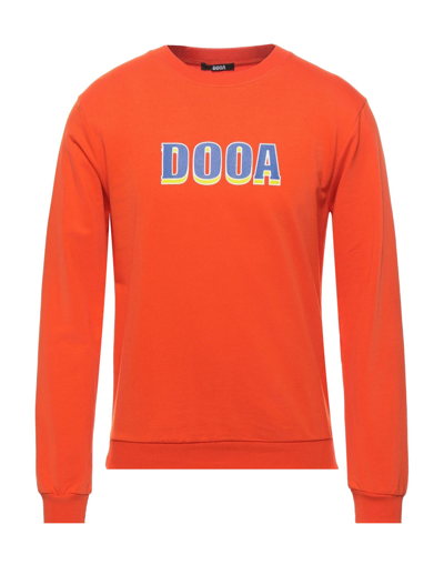 Shop Dooa Man Sweatshirt Orange Size Xxl Cotton, Elastane