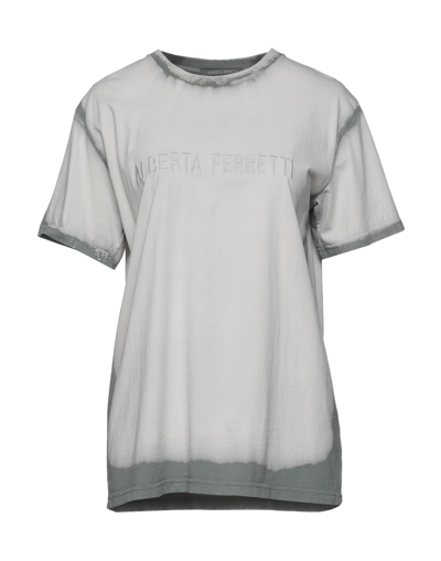 Shop Alberta Ferretti T-shirts In Dove Grey
