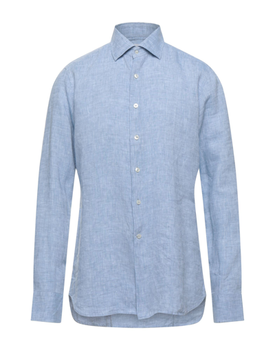 Shop Caliban 820 Shirts In Sky Blue